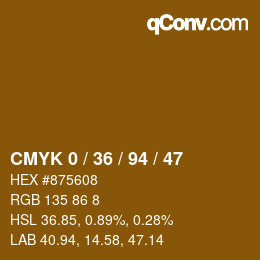 Color code: CMYK 0 / 36 / 94 / 47 | qconv.com