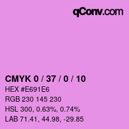 カラーコード: CMYK 0 / 37 / 0 / 10 | qconv.com