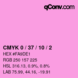 カラーコード: CMYK 0 / 37 / 10 / 2 | qconv.com