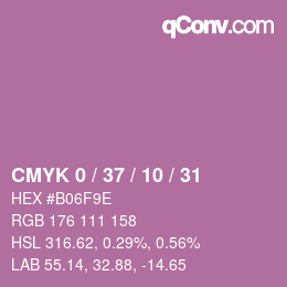 Color code: CMYK 0 / 37 / 10 / 31 | qconv.com