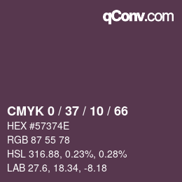 カラーコード: CMYK 0 / 37 / 10 / 66 | qconv.com