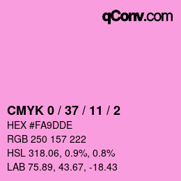 颜色代码: CMYK 0 / 37 / 11 / 2 | qconv.com