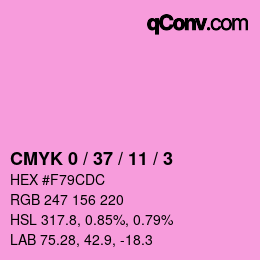 颜色代码: CMYK 0 / 37 / 11 / 3 | qconv.com