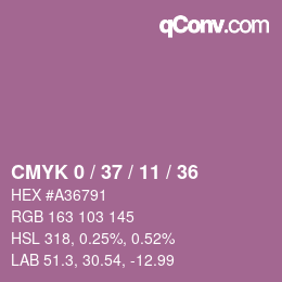 颜色代码: CMYK 0 / 37 / 11 / 36 | qconv.com
