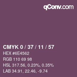 Color code: CMYK 0 / 37 / 11 / 57 | qconv.com