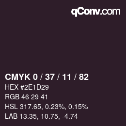 Color code: CMYK 0 / 37 / 11 / 82 | qconv.com