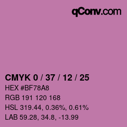 Color code: CMYK 0 / 37 / 12 / 25 | qconv.com