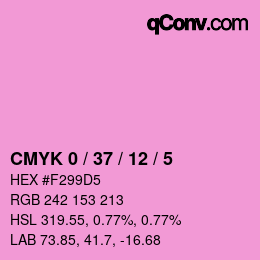 カラーコード: CMYK 0 / 37 / 12 / 5 | qconv.com
