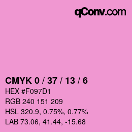 颜色代码: CMYK 0 / 37 / 13 / 6 | qconv.com