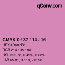 カラーコード: CMYK 0 / 37 / 14 / 16 | qconv.com