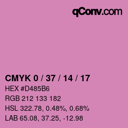 カラーコード: CMYK 0 / 37 / 14 / 17 | qconv.com