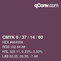 颜色代码: CMYK 0 / 37 / 14 / 60 | qconv.com