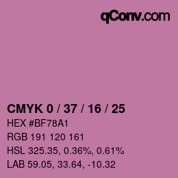 Color code: CMYK 0 / 37 / 16 / 25 | qconv.com