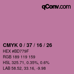 Color code: CMYK 0 / 37 / 16 / 26 | qconv.com