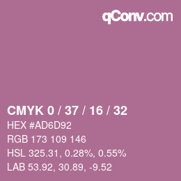Color code: CMYK 0 / 37 / 16 / 32 | qconv.com