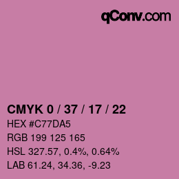 Color code: CMYK 0 / 37 / 17 / 22 | qconv.com