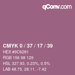Color code: CMYK 0 / 37 / 17 / 39 | qconv.com