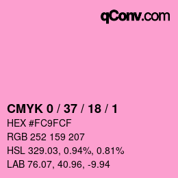 Color code: CMYK 0 / 37 / 18 / 1 | qconv.com