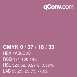 Color code: CMYK 0 / 37 / 18 / 33 | qconv.com