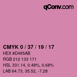 Color code: CMYK 0 / 37 / 19 / 17 | qconv.com