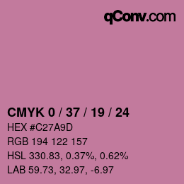 颜色代码: CMYK 0 / 37 / 19 / 24 | qconv.com