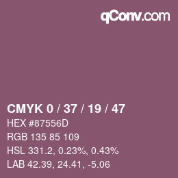 Color code: CMYK 0 / 37 / 19 / 47 | qconv.com