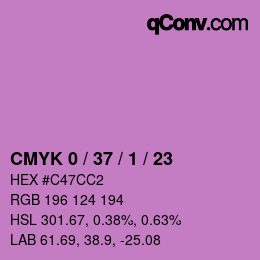 Color code: CMYK 0 / 37 / 1 / 23 | qconv.com