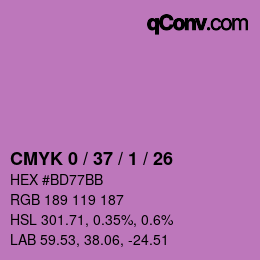 カラーコード: CMYK 0 / 37 / 1 / 26 | qconv.com