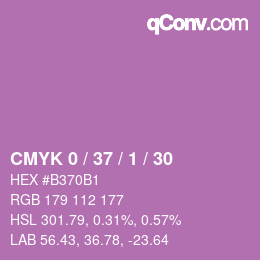 カラーコード: CMYK 0 / 37 / 1 / 30 | qconv.com