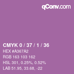 カラーコード: CMYK 0 / 37 / 1 / 36 | qconv.com