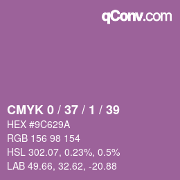 カラーコード: CMYK 0 / 37 / 1 / 39 | qconv.com