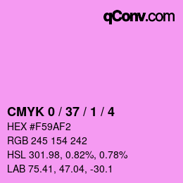 カラーコード: CMYK 0 / 37 / 1 / 4 | qconv.com