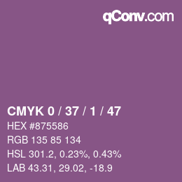 カラーコード: CMYK 0 / 37 / 1 / 47 | qconv.com