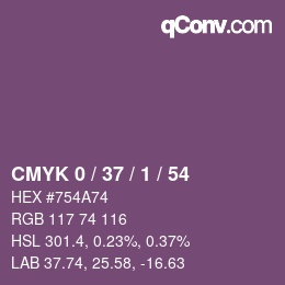 カラーコード: CMYK 0 / 37 / 1 / 54 | qconv.com