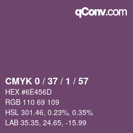 Color code: CMYK 0 / 37 / 1 / 57 | qconv.com