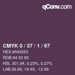 Color code: CMYK 0 / 37 / 1 / 67 | qconv.com