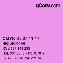 カラーコード: CMYK 0 / 37 / 1 / 7 | qconv.com