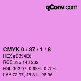 Farbcode: CMYK 0 / 37 / 1 / 8 | qconv.com