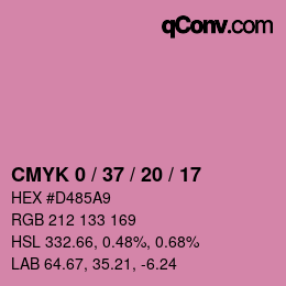 Color code: CMYK 0 / 37 / 20 / 17 | qconv.com