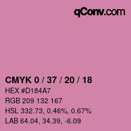 Color code: CMYK 0 / 37 / 20 / 18 | qconv.com