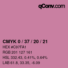 Color code: CMYK 0 / 37 / 20 / 21 | qconv.com