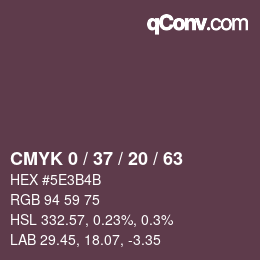 Color code: CMYK 0 / 37 / 20 / 63 | qconv.com