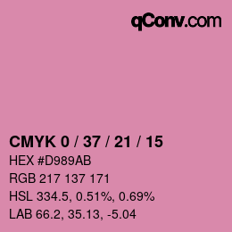Color code: CMYK 0 / 37 / 21 / 15 | qconv.com
