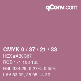 Color code: CMYK 0 / 37 / 21 / 33 | qconv.com