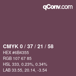 Color code: CMYK 0 / 37 / 21 / 58 | qconv.com