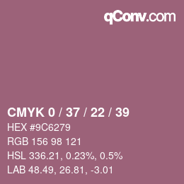 Color code: CMYK 0 / 37 / 22 / 39 | qconv.com