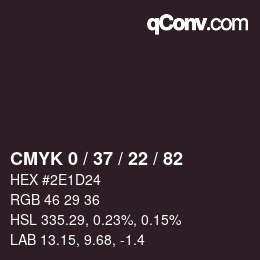 Color code: CMYK 0 / 37 / 22 / 82 | qconv.com