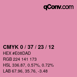 Color code: CMYK 0 / 37 / 23 / 12 | qconv.com