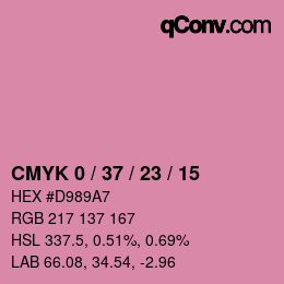 Color code: CMYK 0 / 37 / 23 / 15 | qconv.com