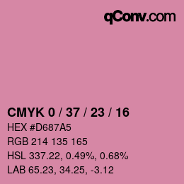 颜色代码: CMYK 0 / 37 / 23 / 16 | qconv.com